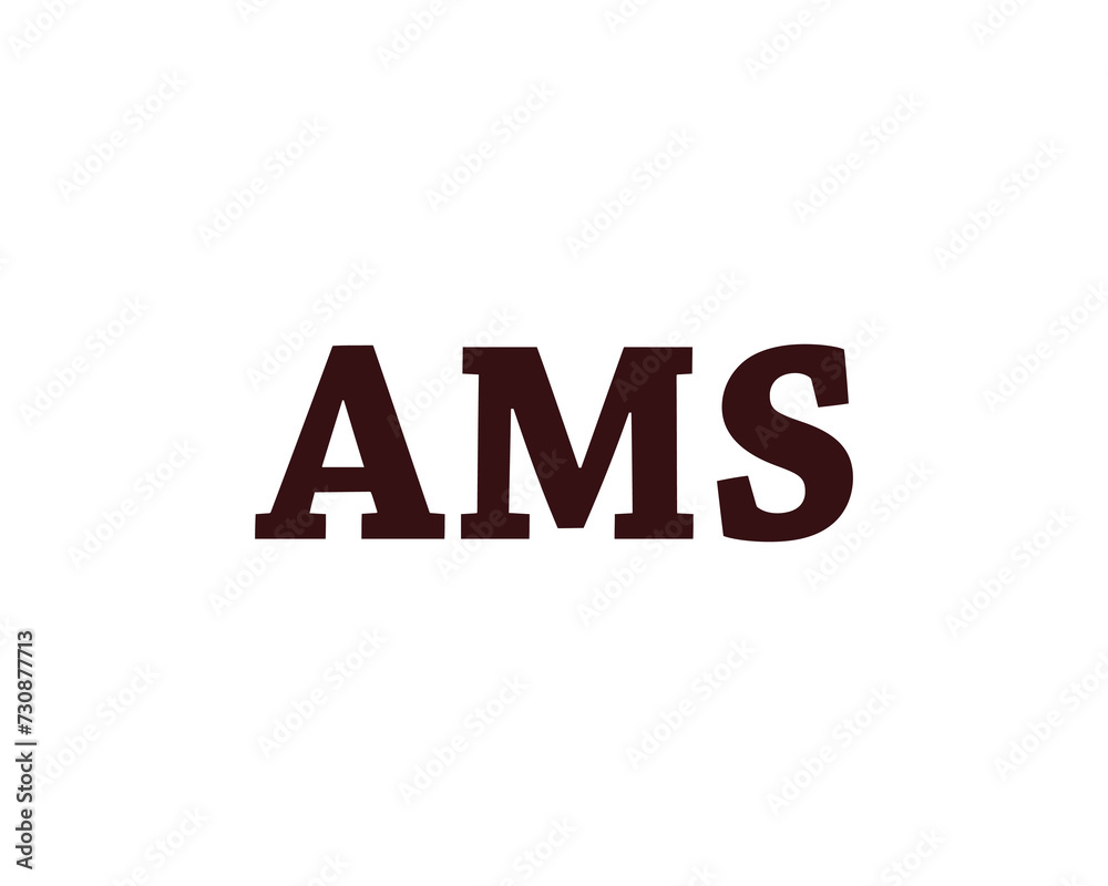 AMS logo design vector template