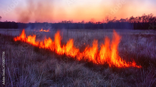 Aftermath of Blaze, Scorched Earth and Smoldering Remains, Highlighting the Devastating Impact of Wildfires on Nature and Landscapes