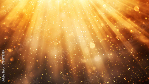 golden lights background with beams and shiny lights © Lin_Studio