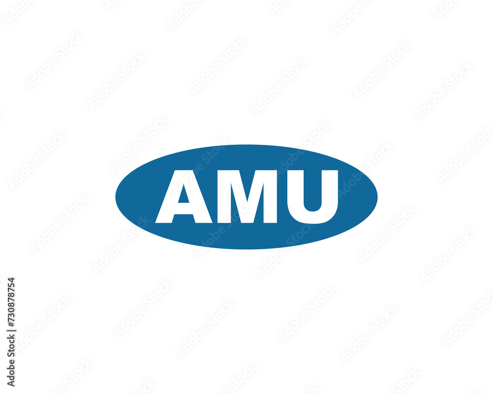 AMU Logo design vector template AMU Logo design vector template