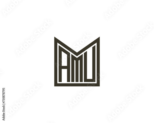 AMU Logo design vector template