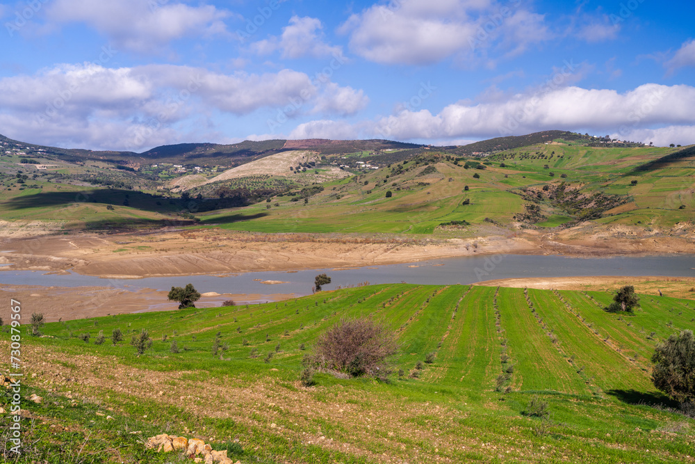 Obraz premium Landscape of northern Tunisia - Sejnene region - Tunisia 