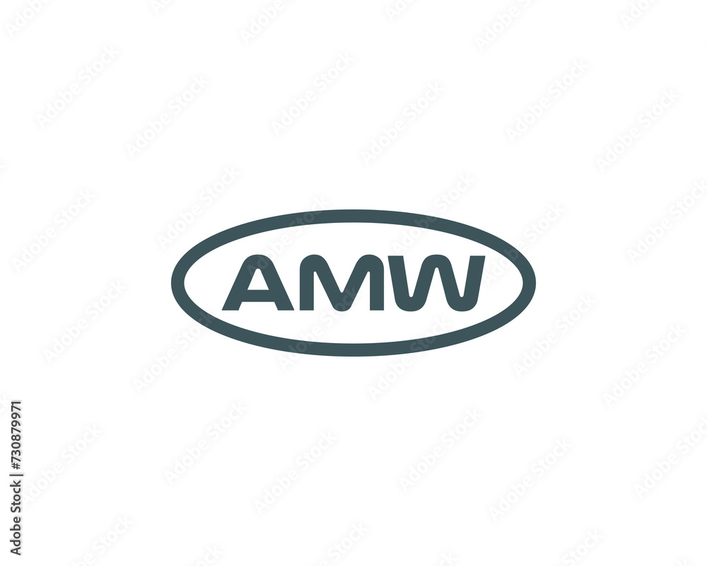 AMW  logo design vector template