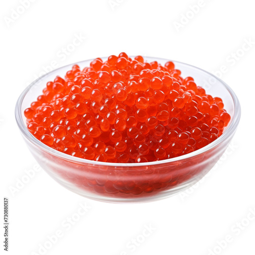 red caviar isolated on white background. With clipping path. 