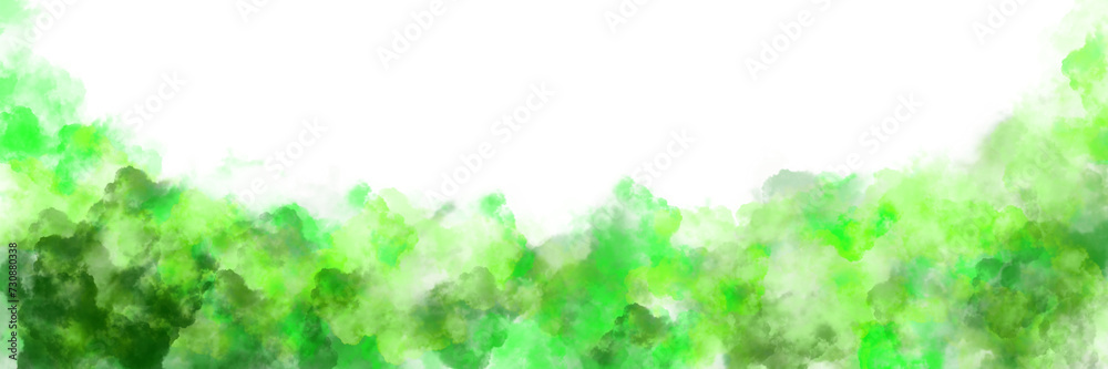 isolated green cloud puff effect