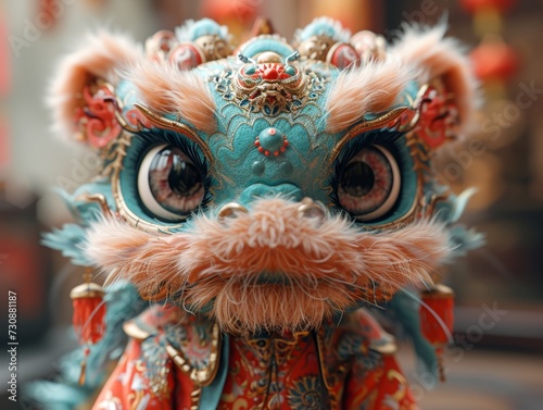 3D render of a Chinese dragon. Symbol of 2024 © Olga Troitskaja