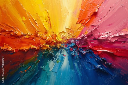 Colorful Chaos: A Vibrant Painting of the Month Generative AI