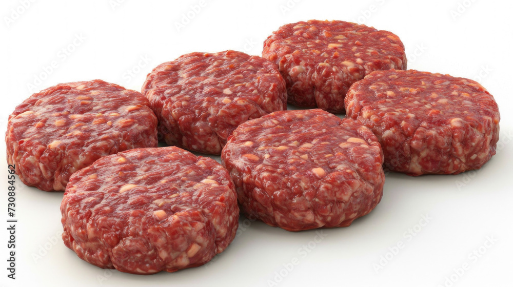 Ground Beef Patties on White Surface