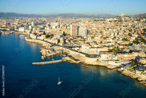 Vue aérienne de Marseille Vallon des Auffres