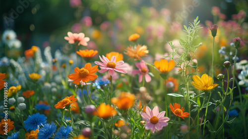 In a vibrant garden, diverse flowers bloom, each embodying a unique trait. Their colorful beauty symbolizes individual strength, celebrating diversity within a harmonious ecosystem.