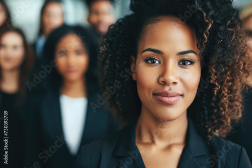 Wallpaper Mural Confident Young Professional African-American Businessoman Leading a Diverse Team Torontodigital.ca
