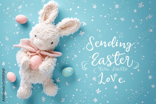 Easter banny copy space text 