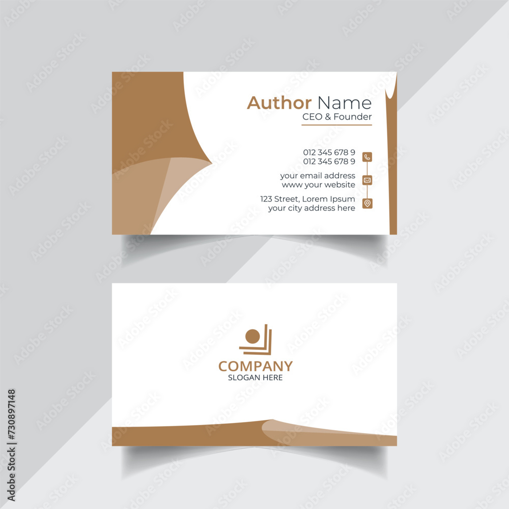 Fototapeta premium Vector clean style modern business card template or visiting card design