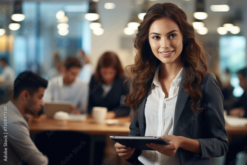 Woman in Business Suit with Tablet Woman in Business Suit with Tablet