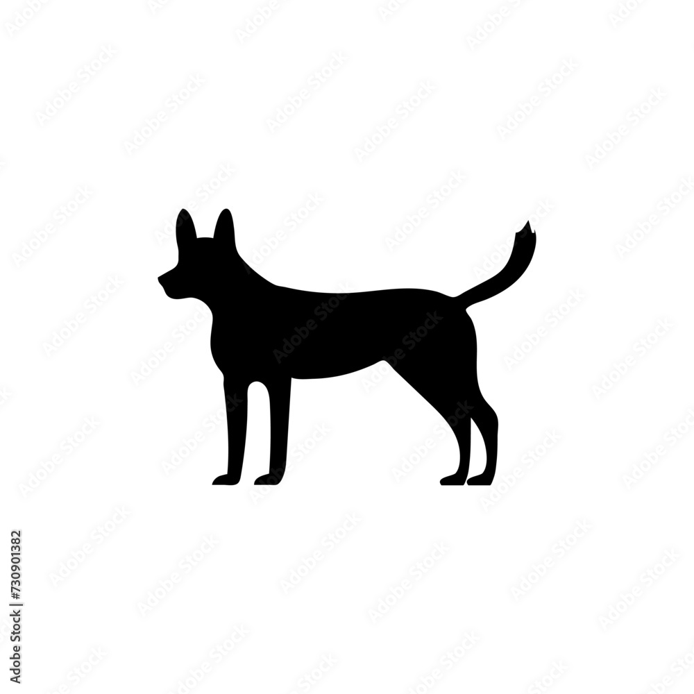 Dog silhouette. Dog breed. Labrador silhouette. Pet care concept. Vet concept. Vector icon