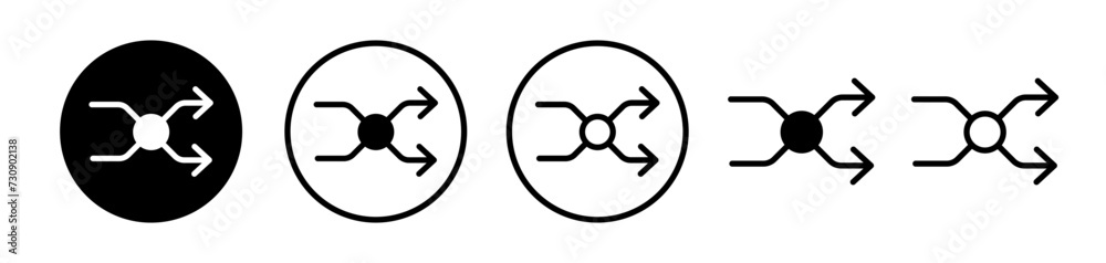 Exchange Direction Line Icon. Swap Arrows icon in black and white color. - obrazy, fototapety, plakaty 