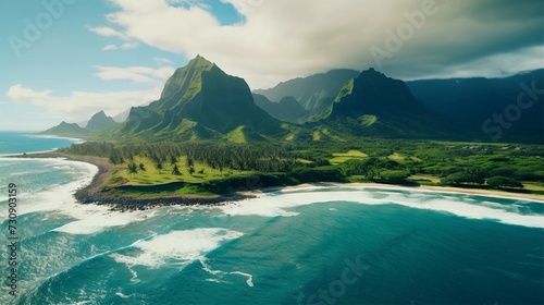 Coastal mountain island paradise