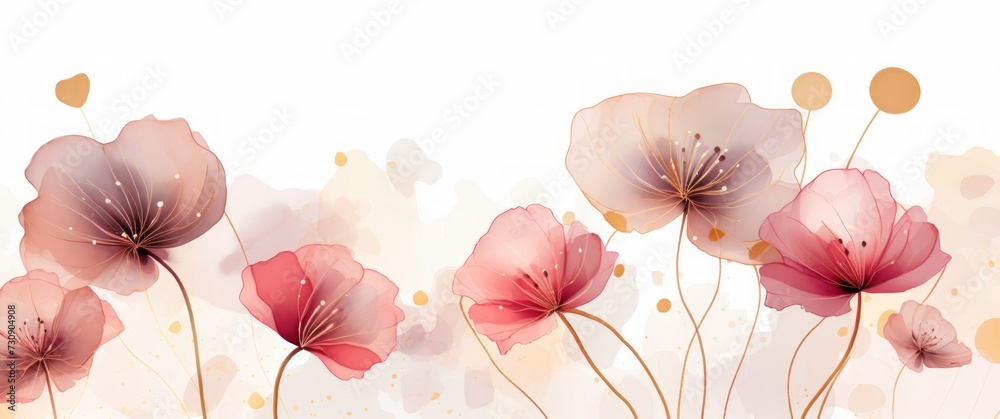 an abstract flower background with gold