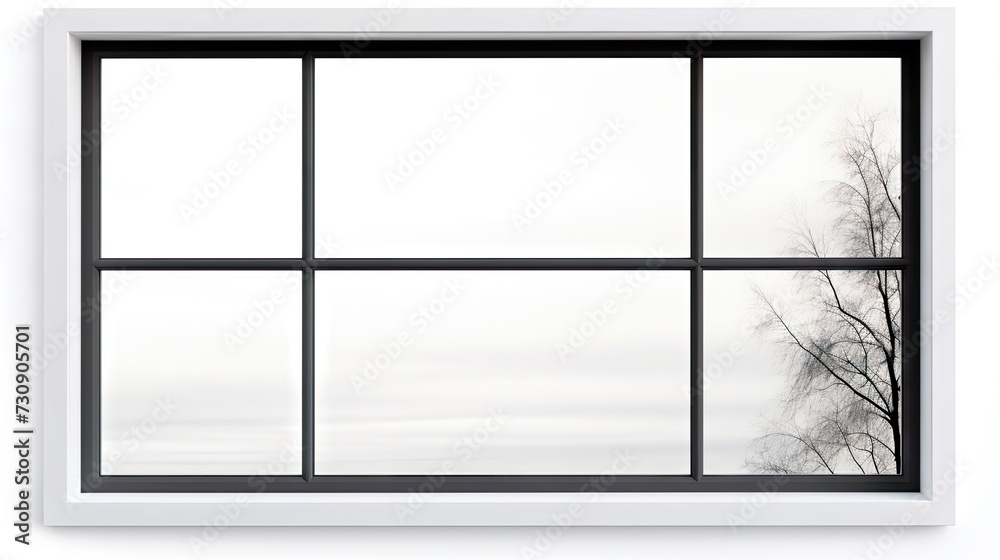 Modern house window frame isolated on white background Modern house window frame isolated on white background
