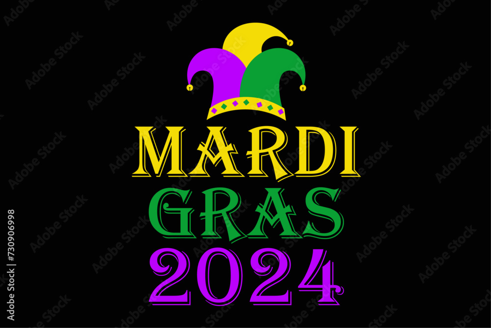 Mardi Gras 2024 T-Shirt Design