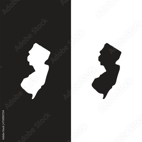 New Jersey state isolated on a white background, USA map High detailed vector map - New Jersey