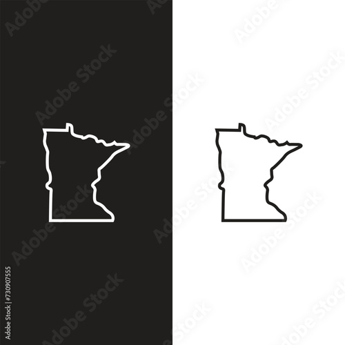 Minnesota state isolated on a white background, USA map