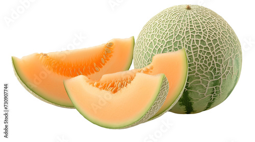 melon fruit on transparent background