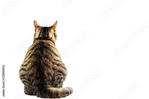 A back of cat on transparent background photo