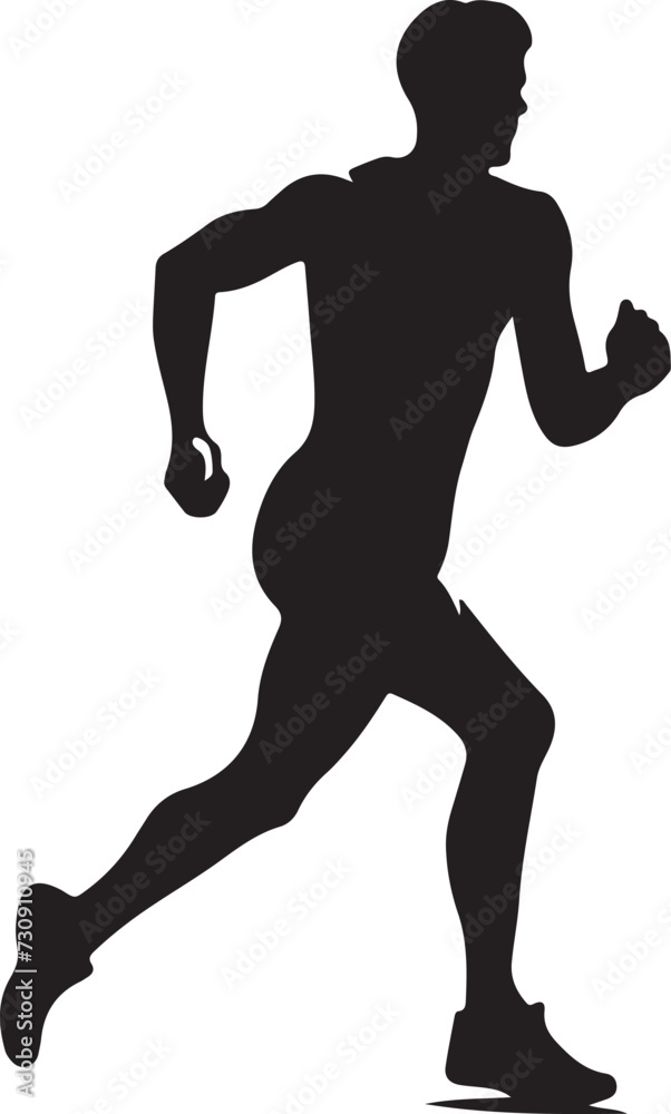 run vector silhouette