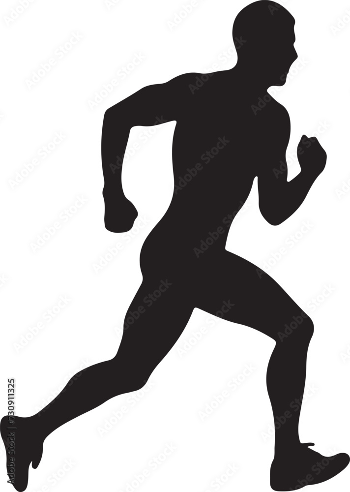 run vector silhouette