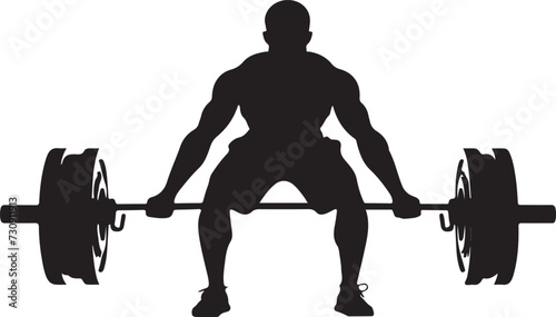 Weight Lifting Silhouette vector illustration
