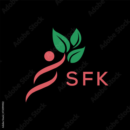 SFK logo design template vector. SFK Business abstract connection vector logo. SFK icon circle logotype. 