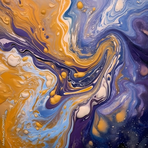 Abstract Cosmic Paint Swirls