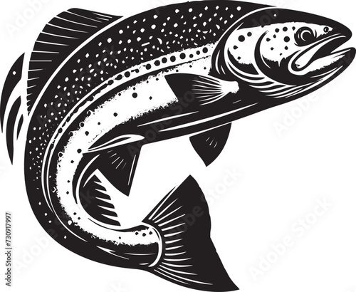 Atlantic salmon silhouette