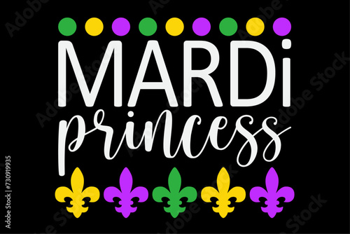 Mardi Gras Funny Princess Shirt Design