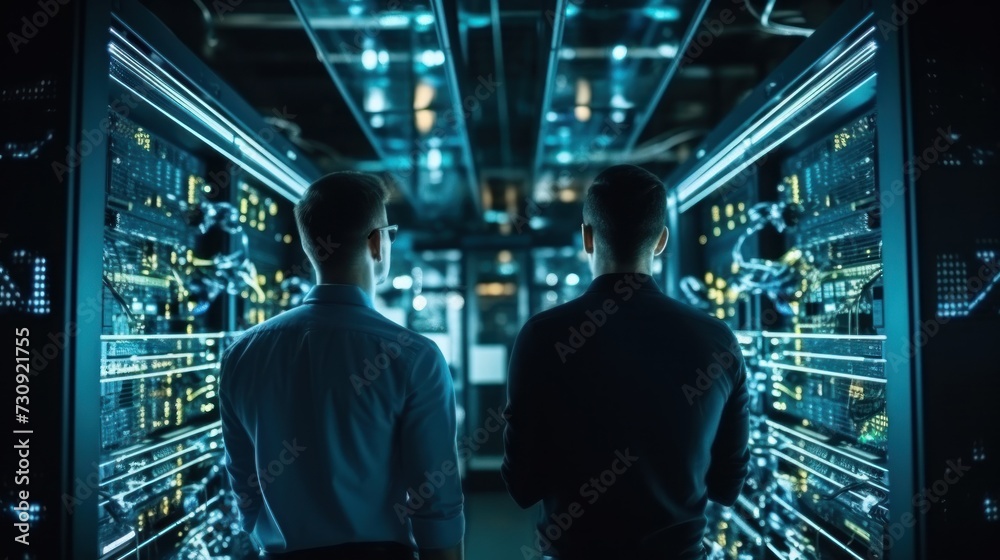 IT specialists at server room, repair servers IT specialists at server room, repair servers