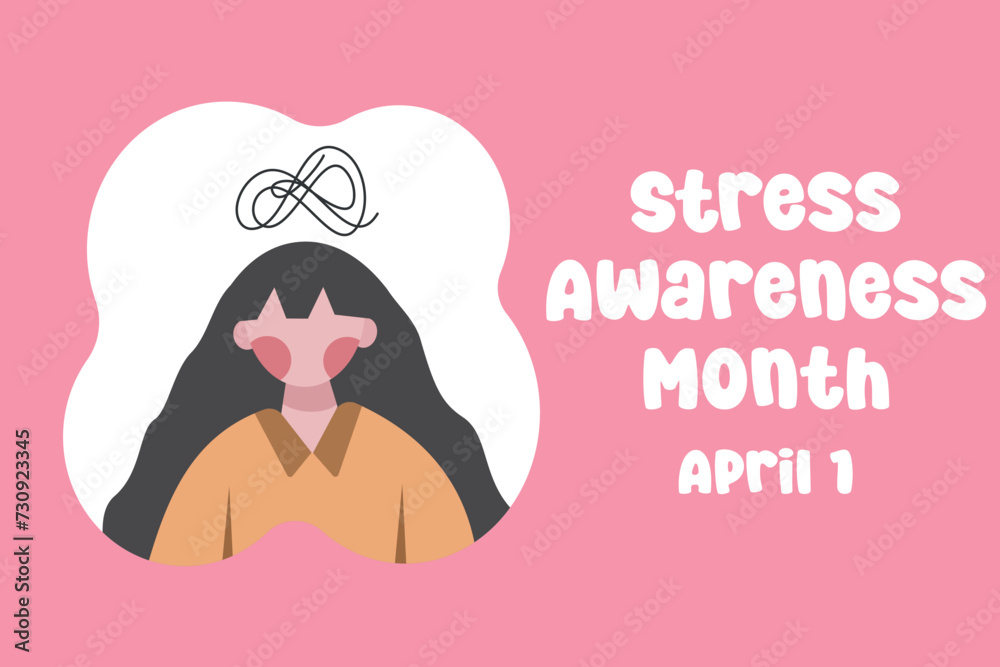 vector graphic of Stress Awareness Month ideal for Stress Awareness Month celebration. vector graphic of Stress Awareness Month ideal for Stress Awareness Month celebration.