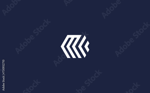 letter lm with hexagon logo icon design vector design template inspiration