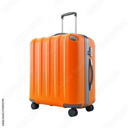 travel suitcase cutout clipart ,luggage bag, isolated on white and transparent Background.