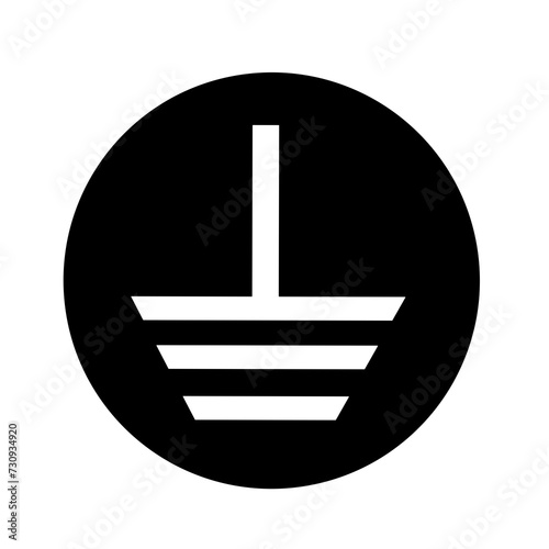 vector electrical grounding icon with simple design. ground icon