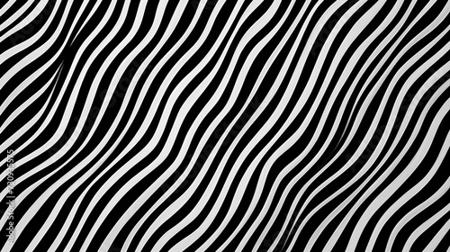 Closeup View of Zebra Stripes Pattern in Black and White