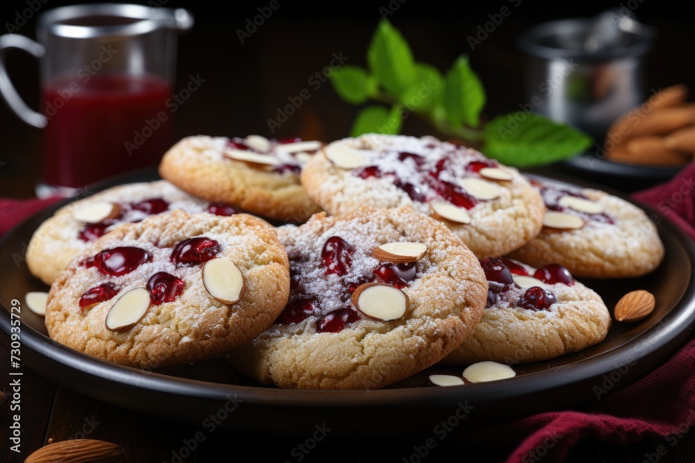 sweet almond cookies on the table professional advertising food photography sweet almond cookies on the table professional advertising food photography