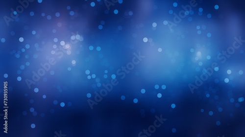 Blurry Blue Lights on Dark Background - Abstract Night Illumination Concept