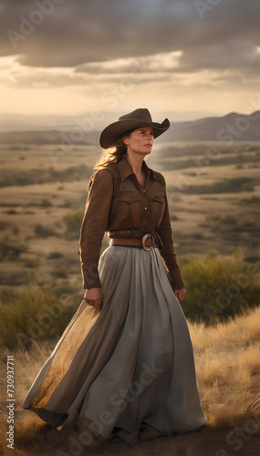 female cowboy with hat © Neslihan