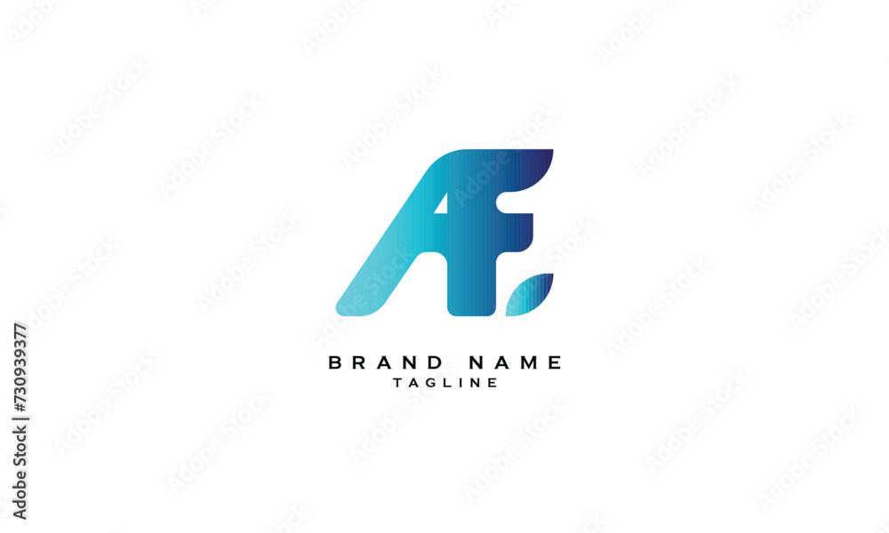 AFE, AEF, FAE, FEA, EFA, EAF, Abstract initial monogram letter alphabet logo design