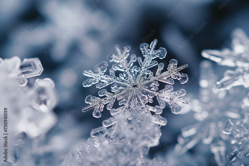 snowflake on the snow