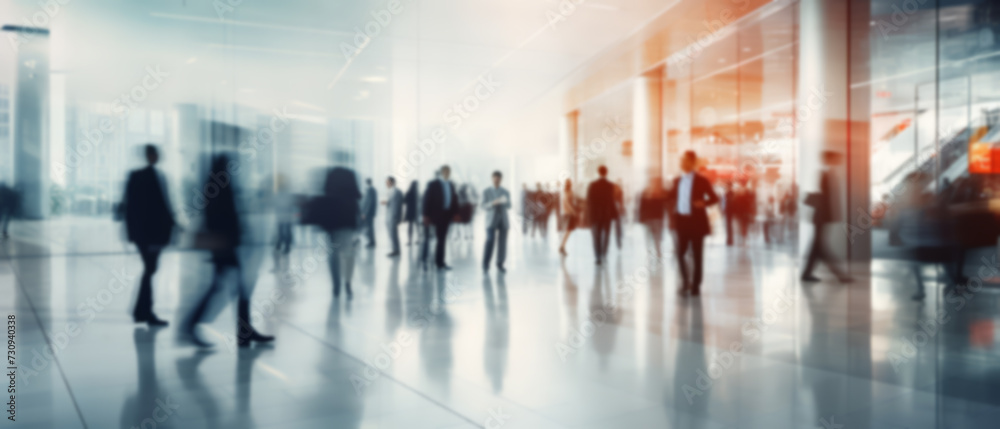 A Blur defocus Background of businesspeople walking crowded building office area A Blur defocus Background of businesspeople walking crowded building office area