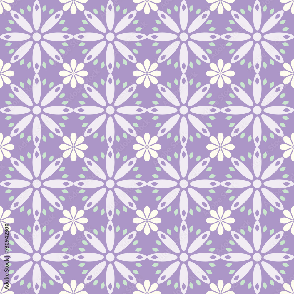 Geometric Floral Design Seamless Pattern Geometric Floral Design Seamless Pattern