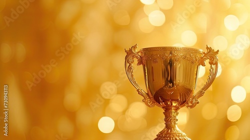 Gleaming gold trophy for triumph