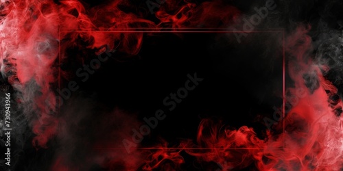 A Black-Hearthed Frame of Crimson Smoke. A Black-Centered Frame of Fiery Red Smoke.